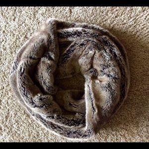 Faux fur infinity scarf